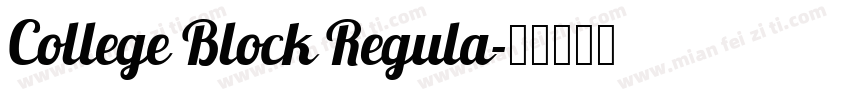 College Block Regula字体转换